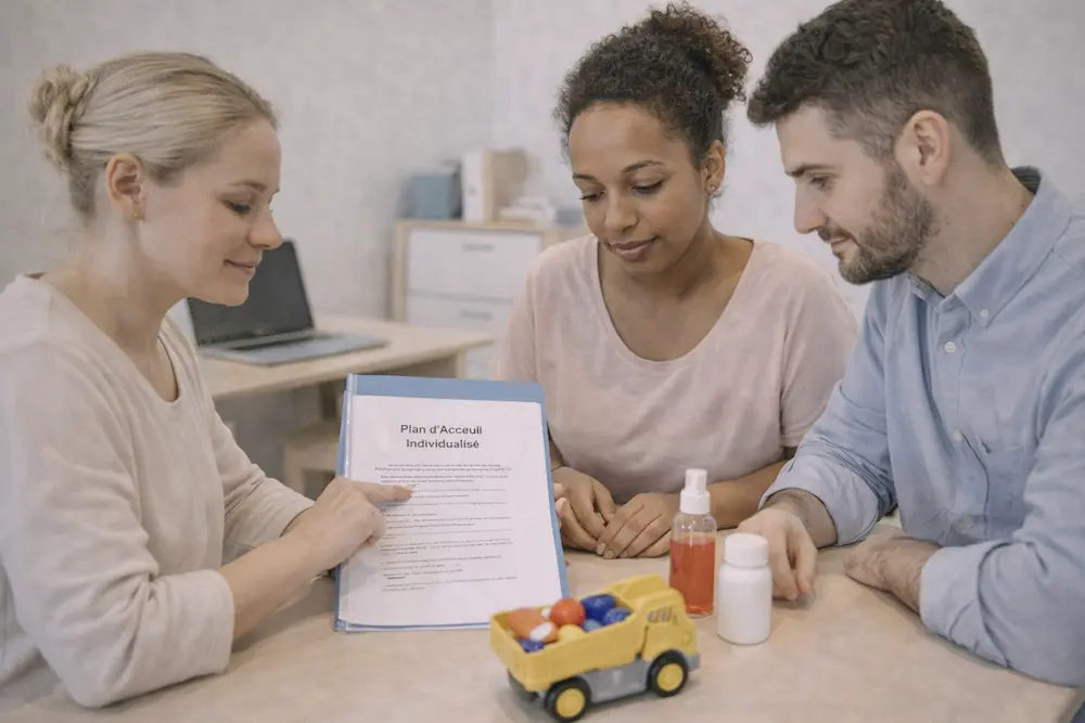 PAI en crèche - signature par les parents